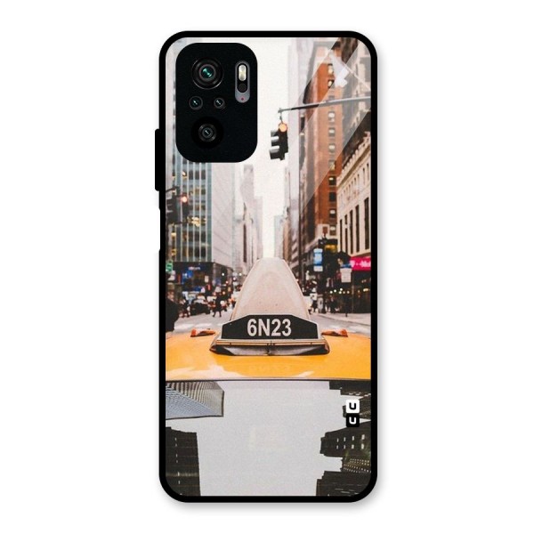 City Taxi Glass Back Case for Redmi Note 10