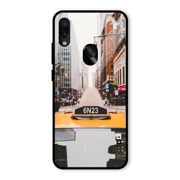 City Taxi Glass Back Case for Redmi Note 7