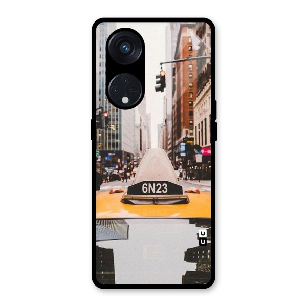 City Taxi Glass Back Case for Reno8 T 5G