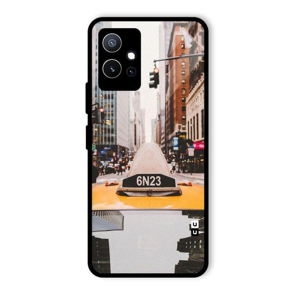 City Taxi Glass Back Case for Vivo T1 5G