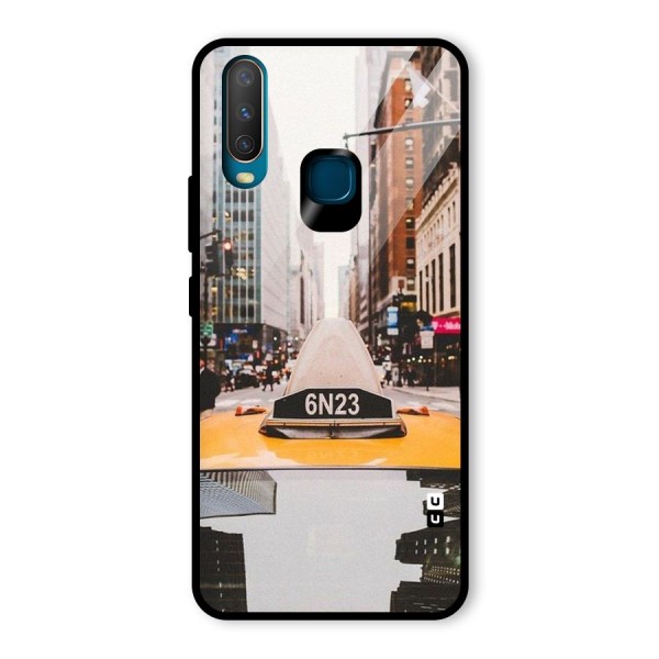 City Taxi Glass Back Case for Vivo Y12