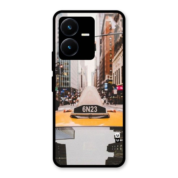 City Taxi Glass Back Case for Vivo Y22