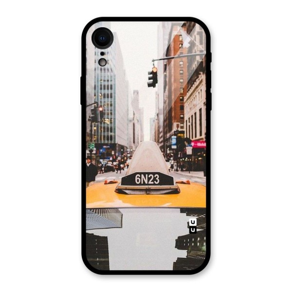 City Taxi Glass Back Case for XR