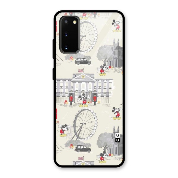 City Tour Pattern Glass Back Case for Galaxy S20