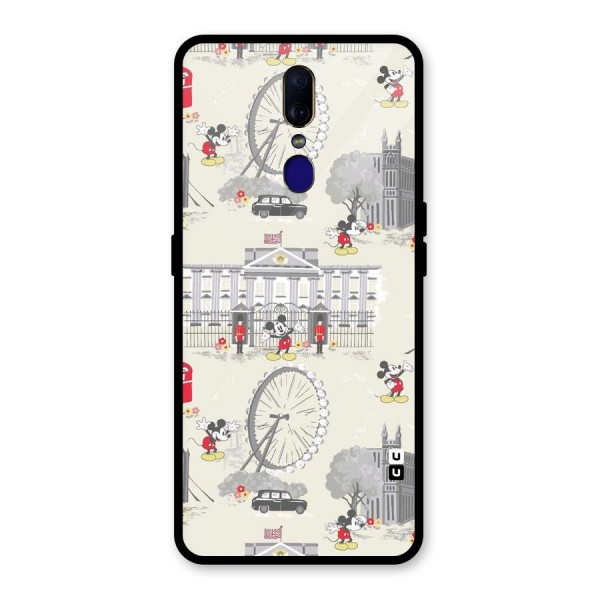 City Tour Pattern Glass Back Case for Oppo F11