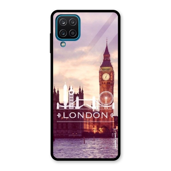 City Tower Glass Back Case for Galaxy A12