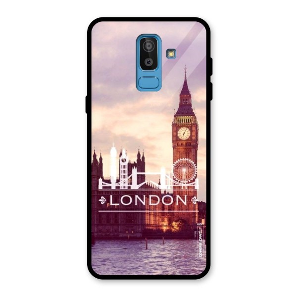 City Tower Glass Back Case for Galaxy J8