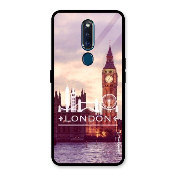 City Tower Glass Back Case for Oppo F11 Pro