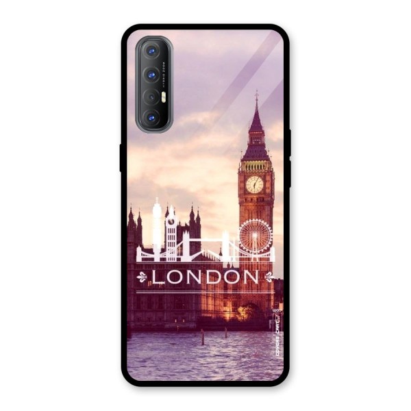 City Tower Glass Back Case for Oppo Reno3 Pro