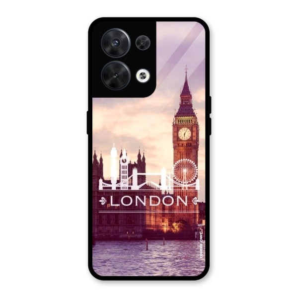 City Tower Glass Back Case for Oppo Reno8 5G