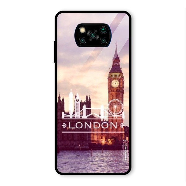 City Tower Glass Back Case for Poco X3 Pro