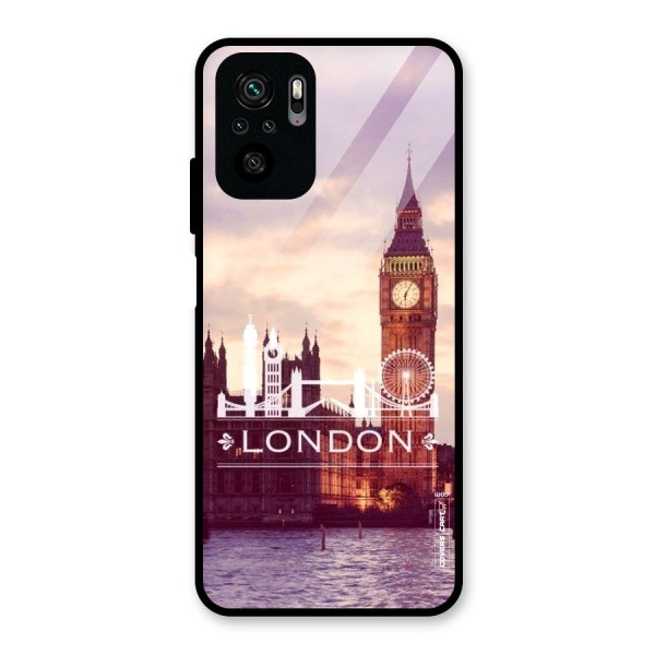 City Tower Glass Back Case for Redmi Note 10