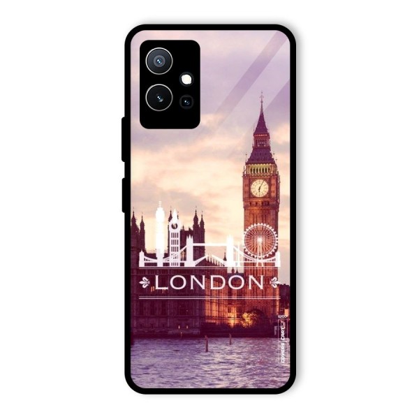 City Tower Glass Back Case for Vivo T1 5G