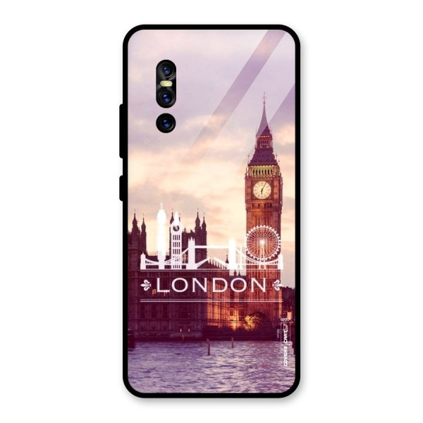 City Tower Glass Back Case for Vivo V15 Pro