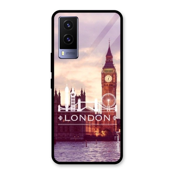 City Tower Glass Back Case for Vivo V21e 5G