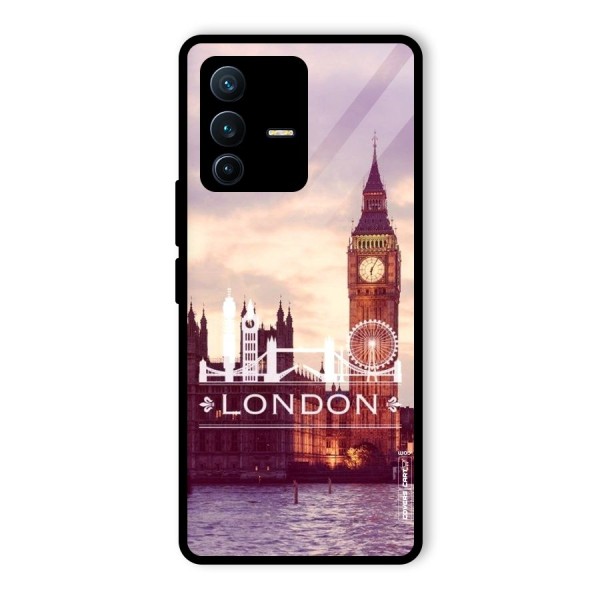 City Tower Glass Back Case for Vivo V23 Pro