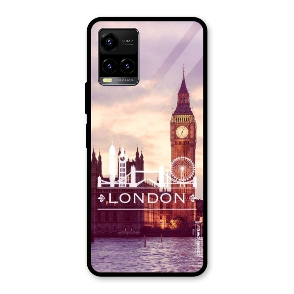 City Tower Glass Back Case for Vivo Y21 2021