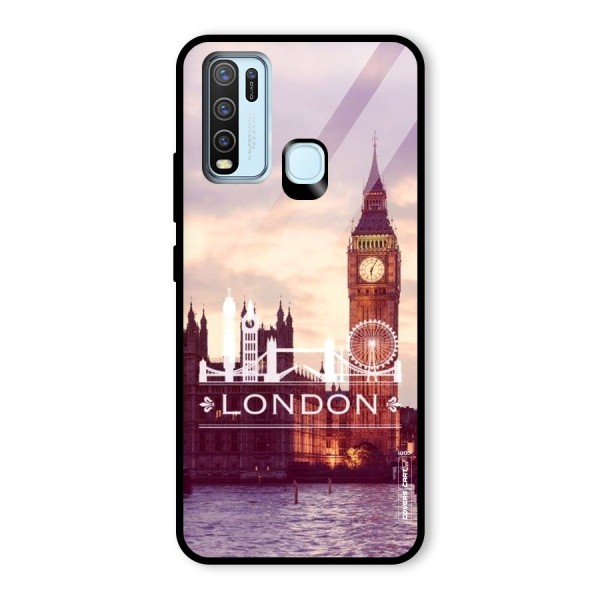 City Tower Glass Back Case for Vivo Y30