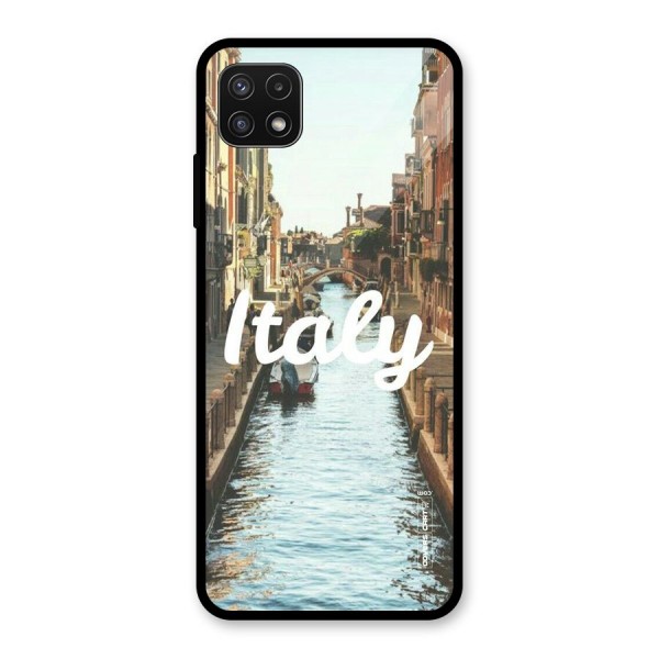 City Travel Glass Back Case for Galaxy A22 5G