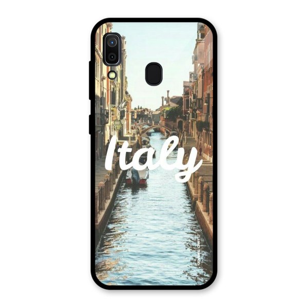 City Travel Glass Back Case for Galaxy A30