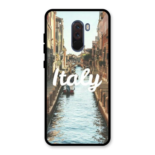 City Travel Glass Back Case for Poco F1