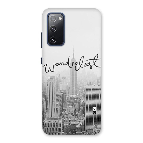 City Wanderlust Monochrome Back Case for Galaxy S20 FE