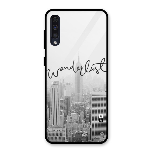 City Wanderlust Monochrome Glass Back Case for Galaxy A50