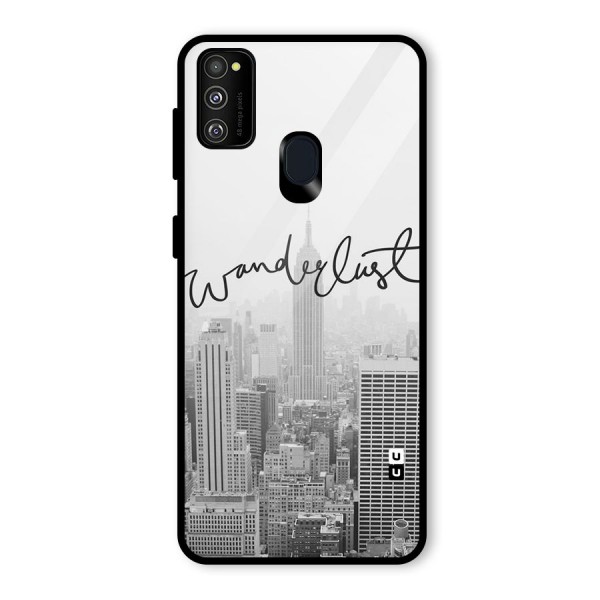 City Wanderlust Monochrome Glass Back Case for Galaxy M21