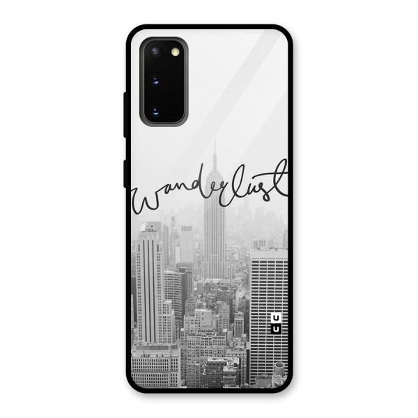 City Wanderlust Monochrome Glass Back Case for Galaxy S20