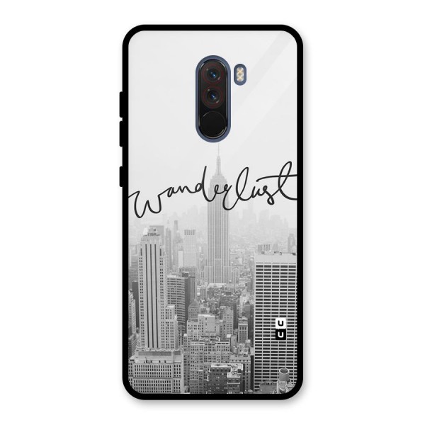 City Wanderlust Monochrome Glass Back Case for Poco F1