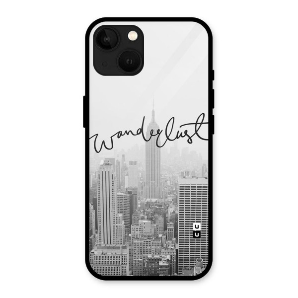 City Wanderlust Monochrome Glass Back Case for iPhone 13