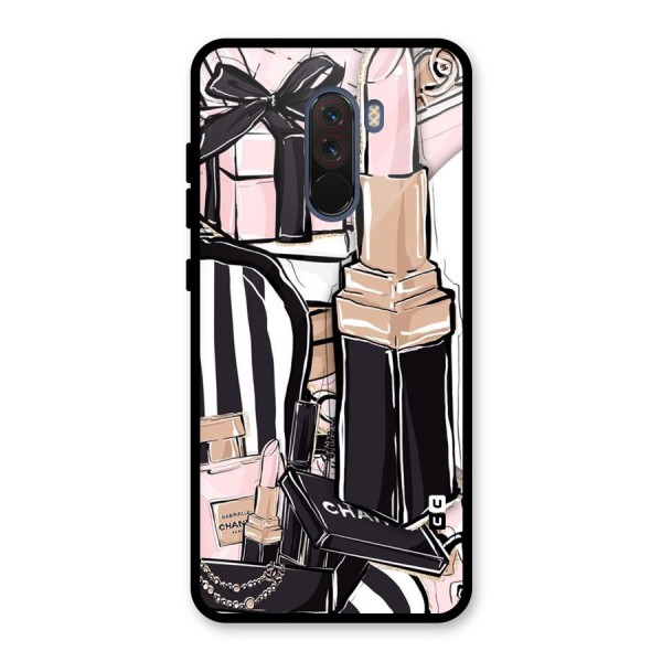 Class Girl Design Glass Back Case for Poco F1