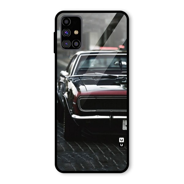 Class Vintage Car Glass Back Case for Galaxy M31s