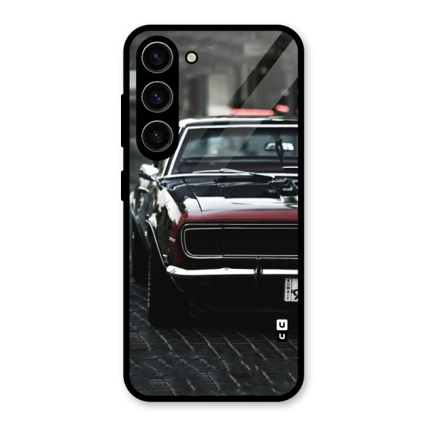 Class Vintage Car Glass Back Case for Galaxy S23