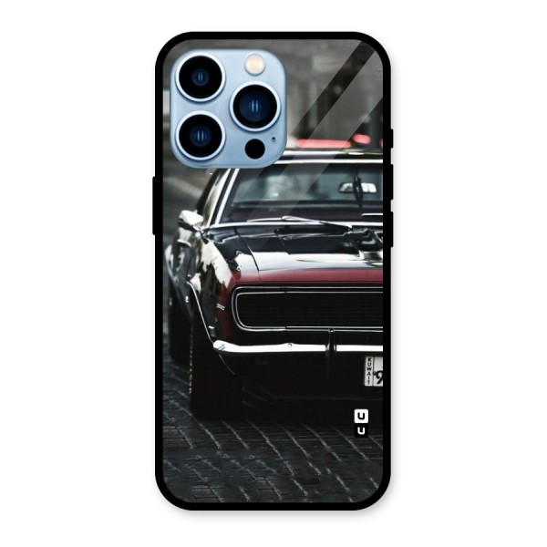 Class Vintage Car Glass Back Case for iPhone 13 Pro
