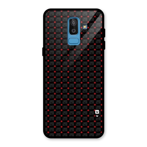 Class With Polka Glass Back Case for Galaxy J8