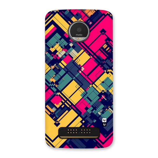 Classic Abstract Coloured Back Case for Moto Z Play