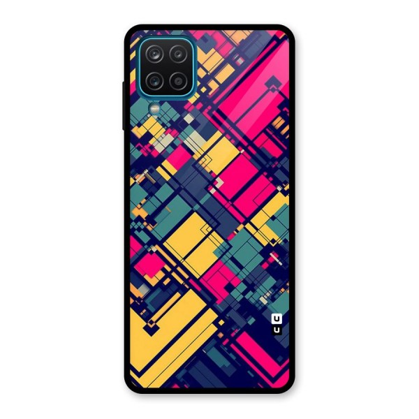 Classic Abstract Coloured Glass Back Case for Galaxy A12