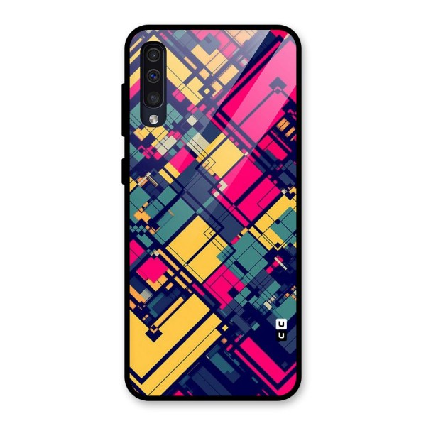 Classic Abstract Coloured Glass Back Case for Galaxy A50s