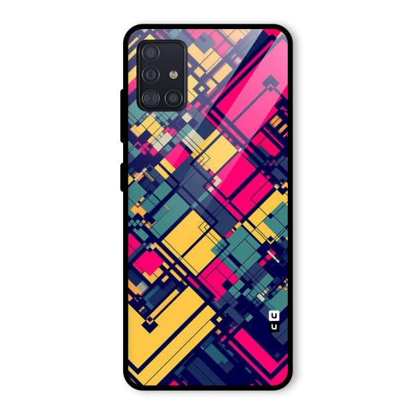 Classic Abstract Coloured Glass Back Case for Galaxy A51