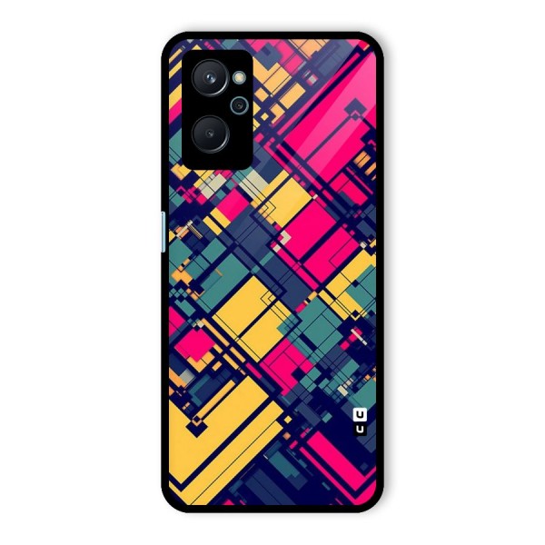 Classic Abstract Coloured Glass Back Case for Realme 9i