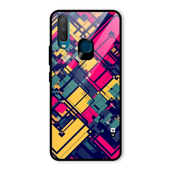 Classic Abstract Coloured Glass Back Case for Vivo Y12