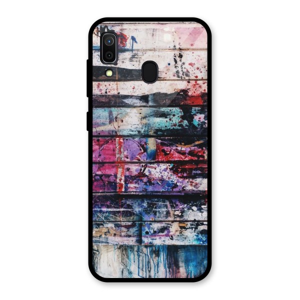 Classic Art Splash Glass Back Case for Galaxy A30