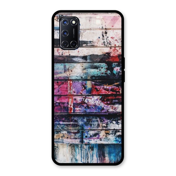 Classic Art Splash Glass Back Case for Oppo A52