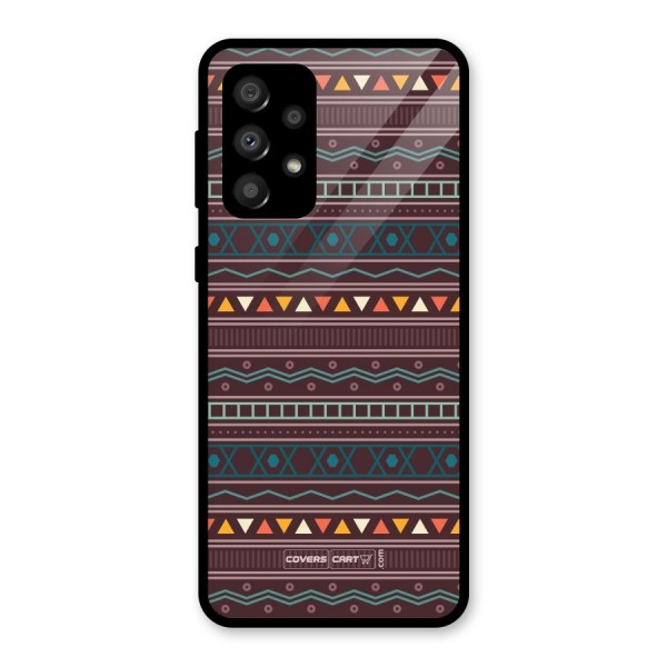 Classic Aztec Pattern Glass Back Case for Galaxy A32