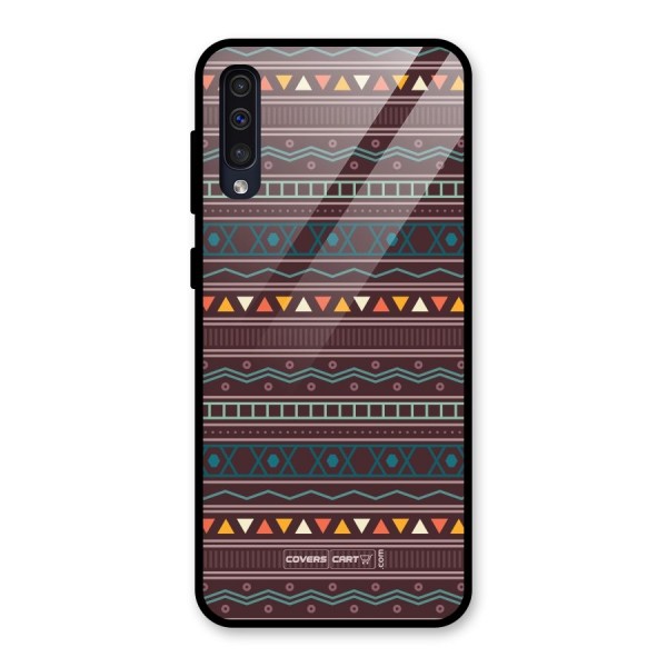 Classic Aztec Pattern Glass Back Case for Galaxy A50s