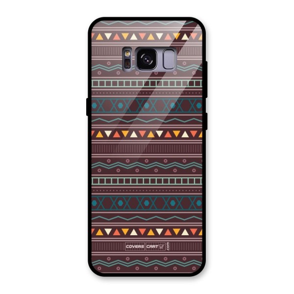 Classic Aztec Pattern Glass Back Case for Galaxy S8