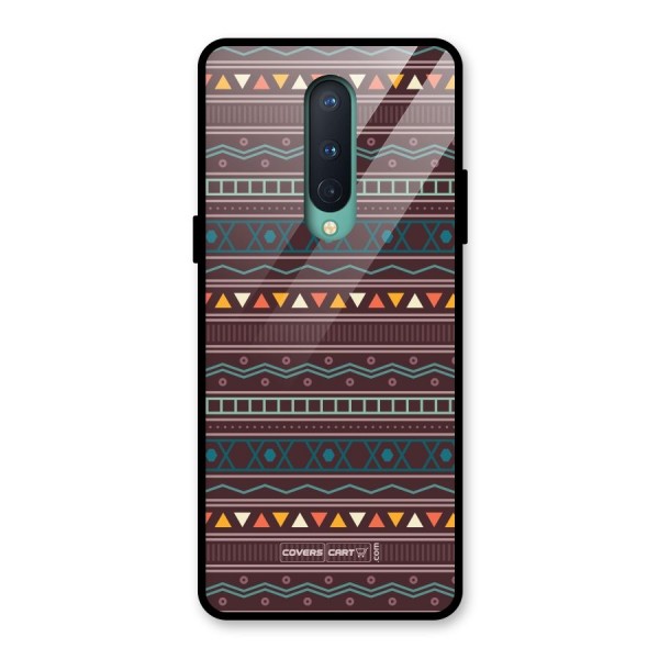 Classic Aztec Pattern Glass Back Case for OnePlus 8