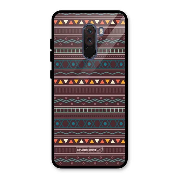 Classic Aztec Pattern Glass Back Case for Poco F1