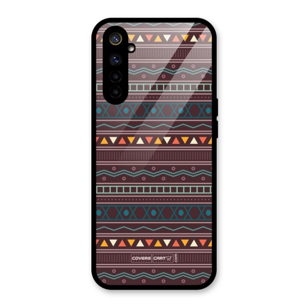 Classic Aztec Pattern Glass Back Case for Realme 6i